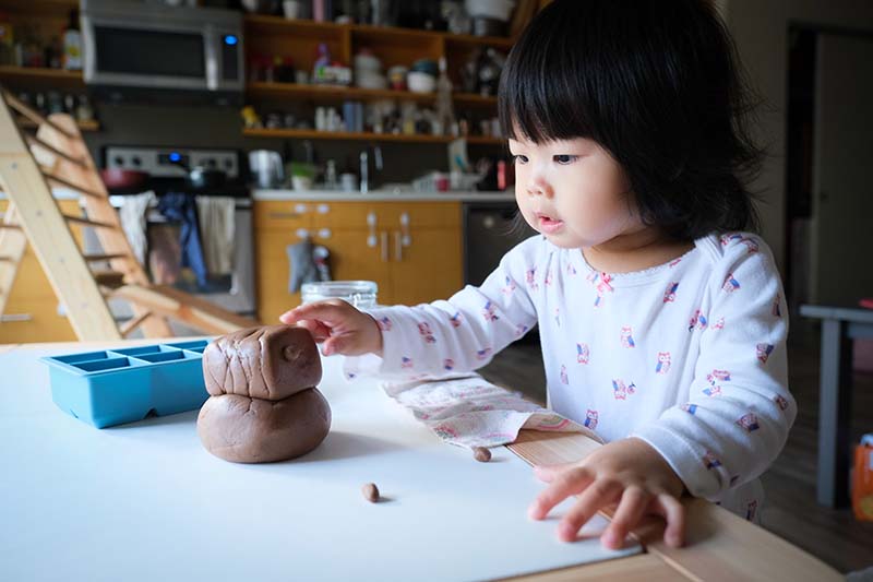 Play Dough Stacking Blocks for Young Toddlers